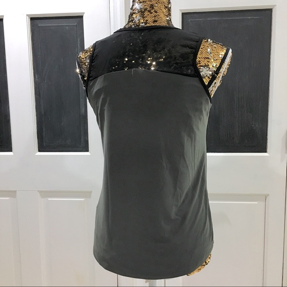 Maurice’s Tank top, dk gray & black w/lace detail - Picture 3 of 8